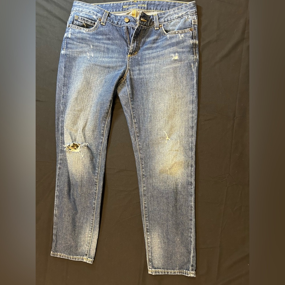 Michael Kors Men's Faded Blue Skinny Jeans